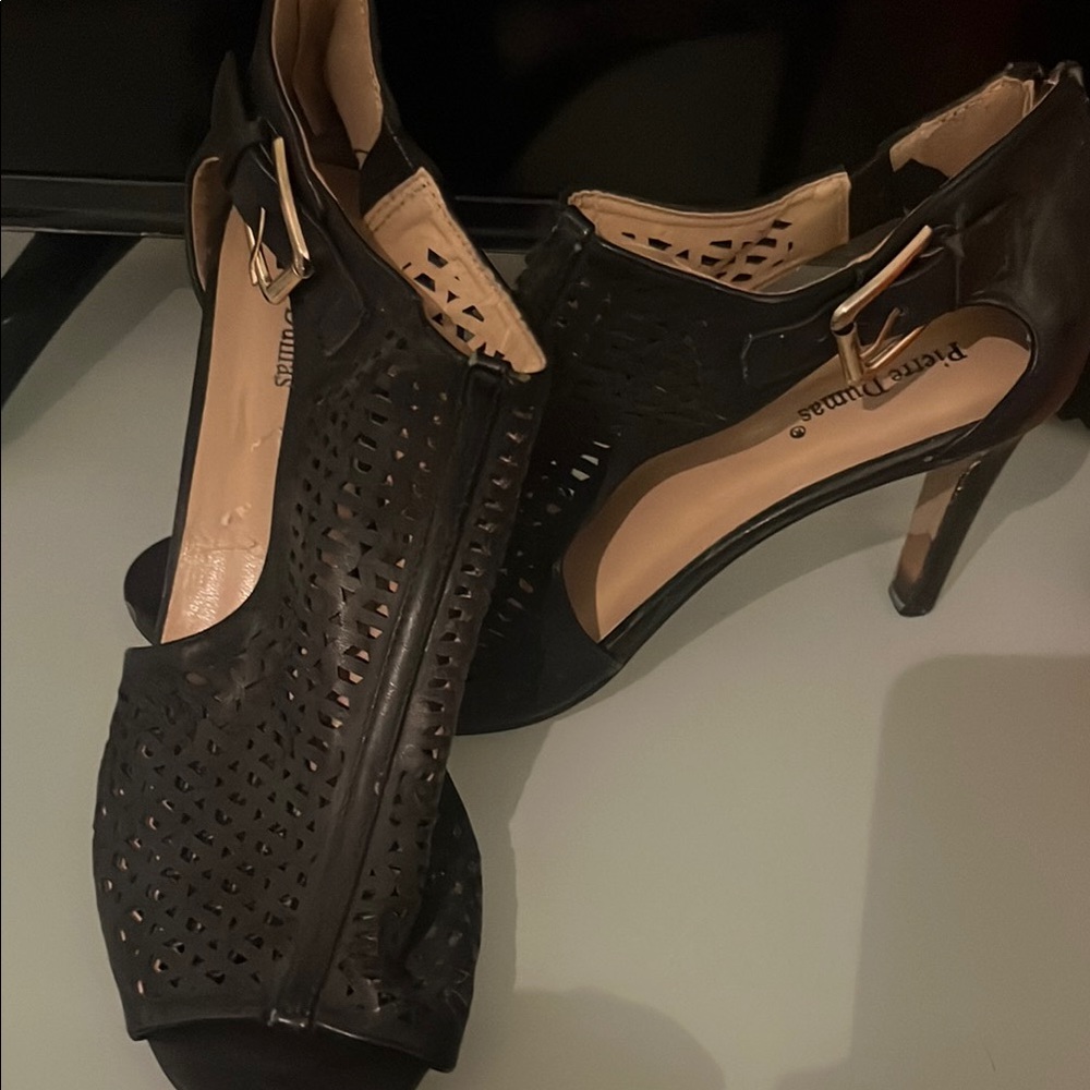 Black Cut-Out Heels